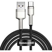 Кабель Baseus Cafule Metal Data Cable USB to USB-C 2м Black (CAKF000201)