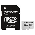Карта памяти Transcend microSDHC 300S 32 GB UHS-I + SD Adapter (TS32GUSD300S-A)