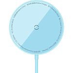 Беспроводное зарядное устройство Baseus Simple Mini3 Magnetic Wireless Charger 15W Blue (CCJJ040303)