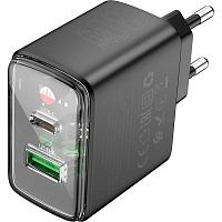 Сетевое зарядное устройство Hoco CS42A Smart PD30W+QC3.0 Black (620765) Сетевое зарядное устройство Hoco CS42A Smart PD30W+QC3.0 Black (620765)