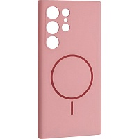 Чехол DK Luxury Silicone Case with MagSafe для Samsung Galaxy S25 Ultra Rose Pink