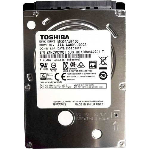 Жесткий диск 2.5" Toshiba MQ04 1TB SATA 128MB (MQ04ABF100)