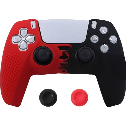 Чехол на геймпад Silicone Case для Sony DualSense Red/Black