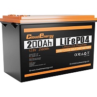 Аккумулятор Cloud Energy LiFePO4 12V (12,8V/200Ah/2560Wh) (CL12-200) Аккумулятор Cloud Energy LiFePO4 12V (12,8V/200Ah/2560Wh) (CL12-200)