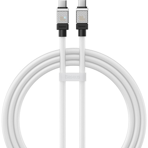 Кабель Baseus CoolPlay Series USB-C to USB-C 100W 2m White (AKW000302)