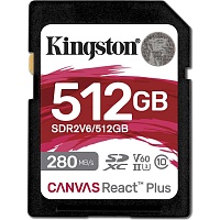 Карта пам'яті Kingston SDXC Canvas React Plus 512GB Class 10 UHS-II U3 V60 (SDR2V6/512GB) - придбати в Дніпрі, Україні: ціна, характеристики | інтернет-магазин TOUCH Карта пам'яті Kingston SDXC Canvas React Plus 512GB Class 10 UHS-II U3 V60 (SDR2V6/512GB) - придбати в Дніпрі, Україні: ціна, характеристики | інтернет-магазин TOUCH