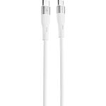 Кабель Proove Light Silicone USB-C to USB-C 60W 1m White (CCLC60001102)
