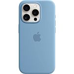Чехол Silicone Case with MagSafe для Apple iPhone 15 Pro Winter Blue AAA
