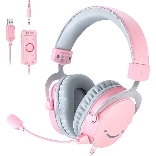 Ігрові навушники Fifine H9P 7.1 Pink - придбати в Дніпрі, Україні: ціна, характеристики | інтернет-магазин TOUCH