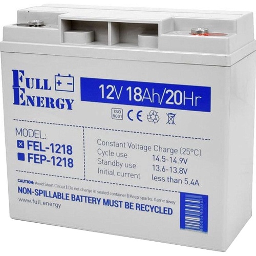 Акумулятор Full Energy GEL 12V (12V/18Ah/216Wh) (FEL-1218) - придбати в Дніпрі, Україні: ціна, характеристики | інтернет-магазин TOUCH Акумулятор Full Energy GEL 12V (12V/18Ah/216Wh) (FEL-1218) - придбати в Дніпрі, Україні: ціна, характеристики | інтернет-магазин TOUCH