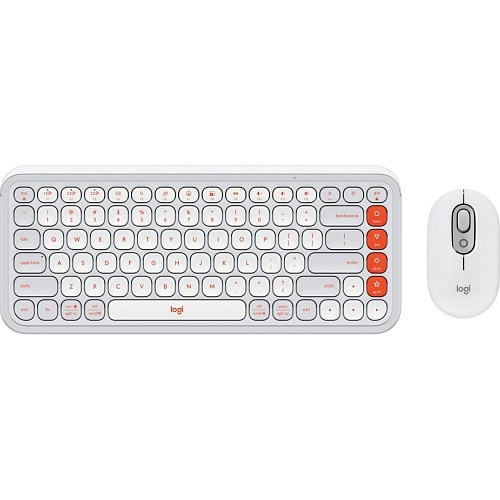 Комплект (клавиатура + мышь) Logitech POP Icon Combo Bluetooth UA Off-White (920-013141)