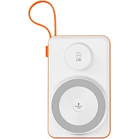 Внешний аккумулятор WiWU Core 2 in 1 Wi-P007 10000mAh 22.5w White/Orange Внешний аккумулятор WiWU Core 2 in 1 Wi-P007 10000mAh 22.5w White/Orange