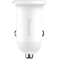 Автомобильное зарядное устройство Baseus Grain Pro Car Charger Dual USB 4.8A White (CCALLP-02)