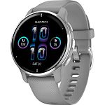 Смарт-часы Garmin Venu 2 Plus Silver Stainless Steel Bezel with Powder Gray Case and Silicone Band (010-02496-00)