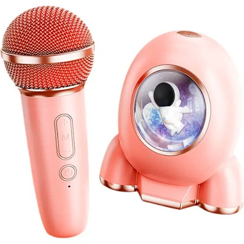 Портативная акустика DK MC-009 + 1 микрофон Pink
