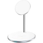 Беспроводное зарядное устройство Choetech T581-F Magnetic 2 в 1 Wireless Charging White