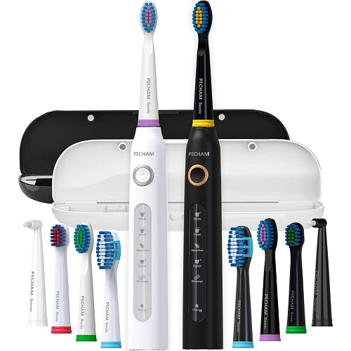 Электрическая зубная щетка Pecham PC-084 Travel Set Black and White 
