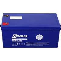 Аккумулятор ORBUS CG12200 GEL 12V (12V/200Ah/2400Wh) Аккумулятор ORBUS CG12200 GEL 12V (12V/200Ah/2400Wh)