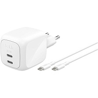Мережевий зарядний пристрій Belkin Boost Up Charge Pro Dual USB-C GaN 67W White (WCH020KQ2MWH-B6) - придбати в Дніпрі, Україні: ціна, характеристики | інтернет-магазин TOUCH Мережевий зарядний пристрій Belkin Boost Up Charge Pro Dual USB-C GaN 67W White (WCH020KQ2MWH-B6) - придбати в Дніпрі, Україні: ціна, характеристики | інтернет-магазин TOUCH