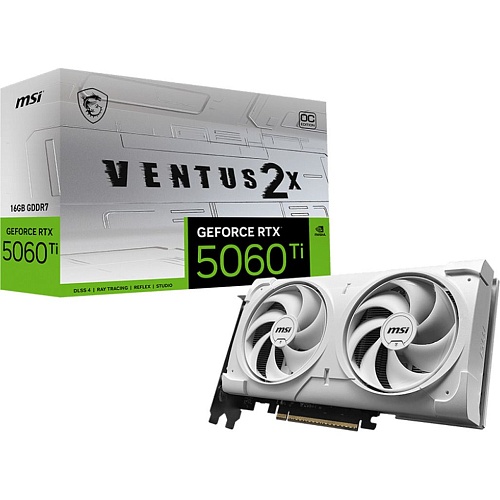 Відеокарта MSI GeForce RTX 5060 Ti 16GB VENTUS 2X OC PLUS White (912-V535-002) UA - придбати в Дніпрі, Україні: ціна, характеристики | інтернет-магазин TOUCH