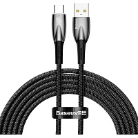 Кабель Baseus Glimmer Series USB-А to USB-C 2m Black (CADH000501)