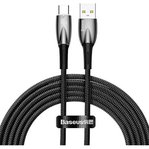 Кабель Baseus Glimmer Series USB-А to USB-C 2m Black (CADH000501) - придбати в Дніпрі, Україні: ціна, характеристики | інтернет-магазин TOUCH