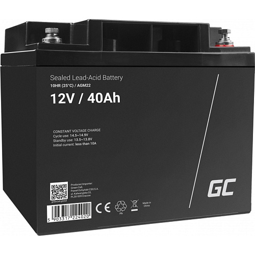 Аккумулятор Green Cell AGM 12V (12V/40Ah/480Wh) (AGM22)