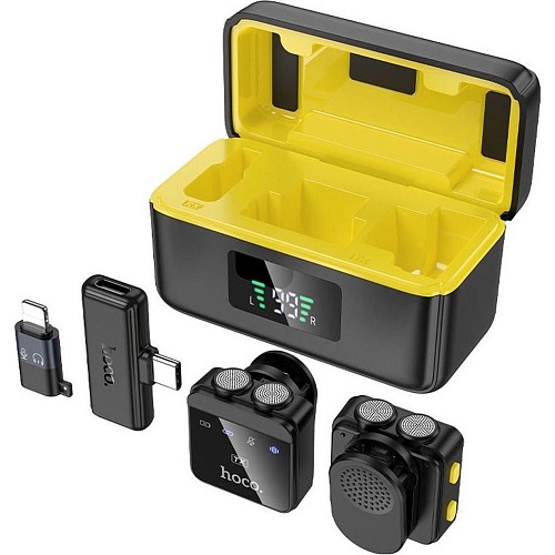 Мікрофонна радіосистема Hoco L17 Lightning/USB-C Black (6942007645997) - придбати в Дніпрі, Україні: ціна, характеристики | інтернет-магазин TOUCH