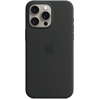 Чехол Apple Silicone Case with MagSafe для iPhone 15 Pro Max Black (MT1M3ZM/A)