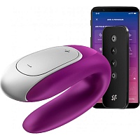 Смарт-вибратор для пар Satisfyer Double Fun Partner Vibrator Violet (SO5059)