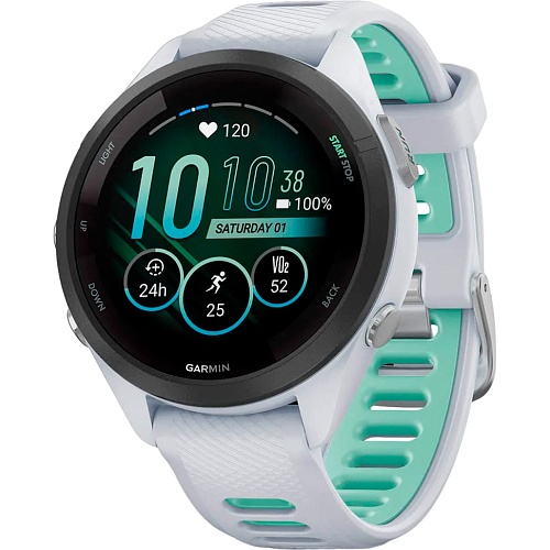 Смарт-часы Garmin Forerunner 265S Black Bezel with Whitestone Case and Whitestone/Neo Tropic Silicone Band (010-02810-04)