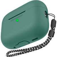 Чехол AhaStyle Colorful Silicone Case для AirPods Pro 2 Midnight Green (CP-187-2-C-PG) Чехол AhaStyle Colorful Silicone Case для AirPods Pro 2 Midnight Green (CP-187-2-C-PG)