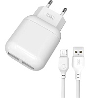 Мережевий зарядний пристрій XO L78 Double USB 12w + Cable USB-A to MicroUSB White - придбати в Дніпрі, Україні: ціна, характеристики | інтернет-магазин TOUCH Мережевий зарядний пристрій XO L78 Double USB 12w + Cable USB-A to MicroUSB White - придбати в Дніпрі, Україні: ціна, характеристики | інтернет-магазин TOUCH