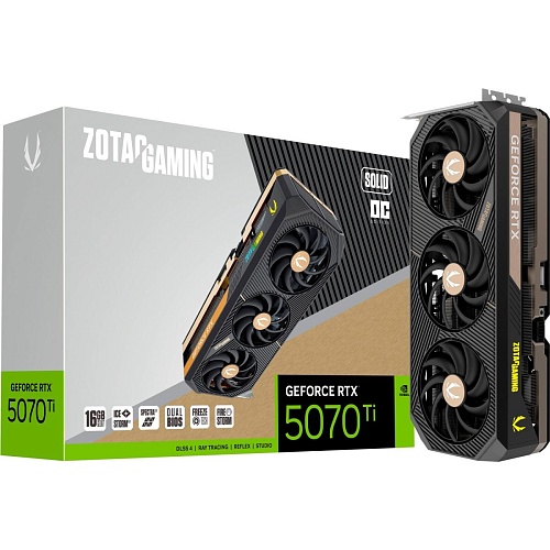 Відеокарта Zotac Gaming GeForce RTX 5070 Ti SOLID OC (ZT-B50710J-10P) EU - придбати в Дніпрі, Україні: ціна, характеристики | інтернет-магазин TOUCH