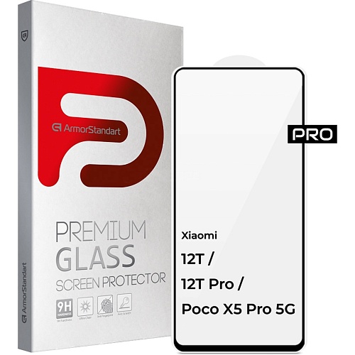 Захисне скло ArmorStandart Pro Glass для Xiaomi Redmi Note 12 Pro/12T/12T Pro/Poco X5/X5 Pro Black (ARM62875) - придбати в Дніпрі, Україні: ціна, характеристики | інтернет-магазин TOUCH