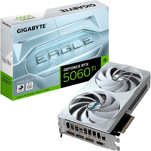 Видеокарта Gigabyte GeForce RTX 5060 Ti Eagle OC Ice 8G (GV-N506TEAGLEOC ICE-8GD) EU