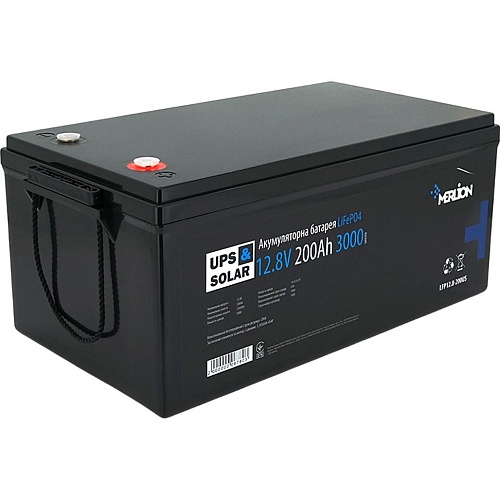 Акумулятор Merlion LiFePO4 12V (12.8V/200Ah/2560Wh) (LFP12-200US) - придбати в Дніпрі, Україні: ціна, характеристики | інтернет-магазин TOUCH