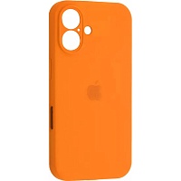 Чехол Silicone Case Camera Protect для Apple iPhone 16 Orange AA