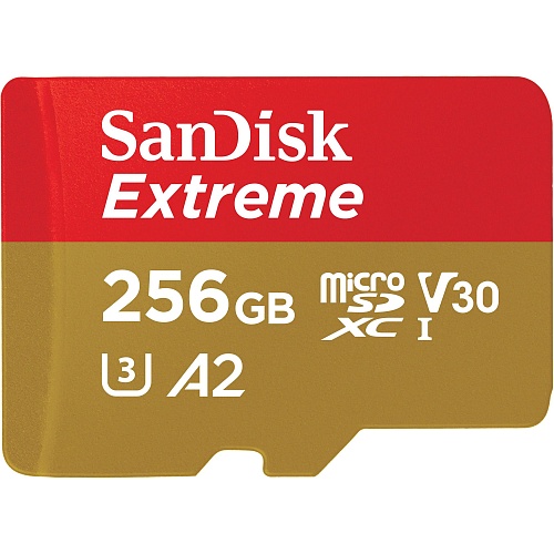 Карта памяти SanDisk microSDXC Extreme 256GB UHS-I U3 V30 A2 (SDSQXAV-256G-GN6MN)
