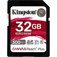 Карта пам'яті Kingston SDHC Canvas React Plus 32GB Class 10 UHS-II U3 V90 (SDR2/32GB) - придбати в Дніпрі, Україні: ціна, характеристики | інтернет-магазин TOUCH Карта пам'яті Kingston SDHC Canvas React Plus 32GB Class 10 UHS-II U3 V90 (SDR2/32GB) - придбати в Дніпрі, Україні: ціна, характеристики | інтернет-магазин TOUCH