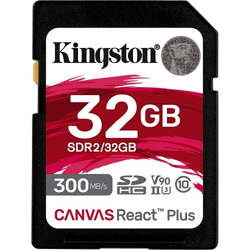 Карта пам'яті Kingston SDHC Canvas React Plus 32GB Class 10 UHS-II U3 V90 (SDR2/32GB) - придбати в Дніпрі, Україні: ціна, характеристики | інтернет-магазин TOUCH Карта пам'яті Kingston SDHC Canvas React Plus 32GB Class 10 UHS-II U3 V90 (SDR2/32GB) - придбати в Дніпрі, Україні: ціна, характеристики | інтернет-магазин TOUCH