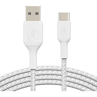 Кабель Belkin Boost Up Charge Braided USB-A to USB-C 1m White (CAB002BT1MWH) - придбати в Дніпрі, Україні: ціна, характеристики | інтернет-магазин TOUCH