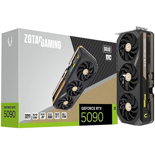 Відеокарта Zotac GAMING GeForce RTX 5090 32GB SOLID OC (ZT-B50900J-10P) EU - придбати в Дніпрі, Україні: ціна, характеристики | інтернет-магазин TOUCH