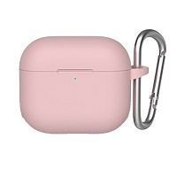 Чехол Blueo Liquid Silicone Case + Carbine для Apple AirPods 3 Pink