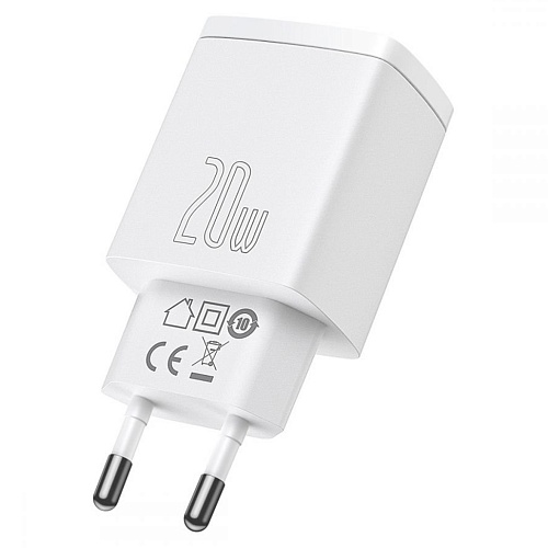 Сетевое зарядное устройство Baseus Compact Quick Charger 20W (CCXJ-B02) White