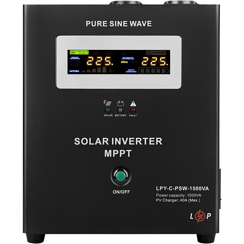 Гибридный солнечный инвертор LogicPower LPY-C-PSW-1500VA 1050W MPPT 24V (19541)