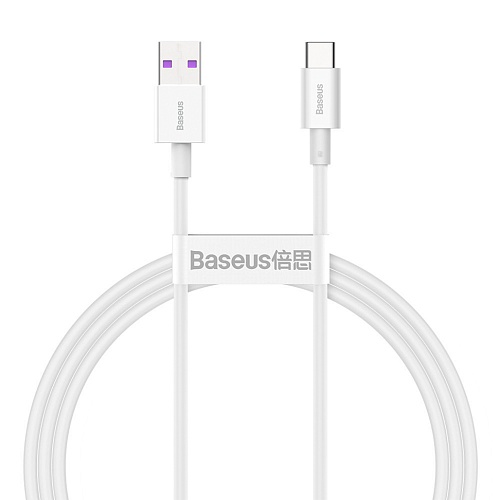 Кабель Baseus Superior Series Fast Charging USB to USB-C 66W 1m (CATYS-02) White - придбати в Дніпрі, Україні: ціна, характеристики | інтернет-магазин TOUCH