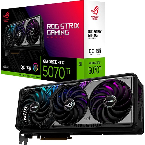 Видеокарта Asus ROG Strix GeForce RTX 5070 Ti OC 16GB (ROG-STRIX-RTX5070TI-O16G-GAMING) EU