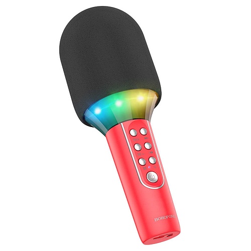 Микрофон с караоке Borofone BFK2 Elf Red (974443381214)