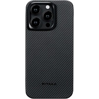 Чехол Pitaka MagEZ Case 4 600D Twill для Apple iPhone 15 Pro Black/Grey (KI1501PA)